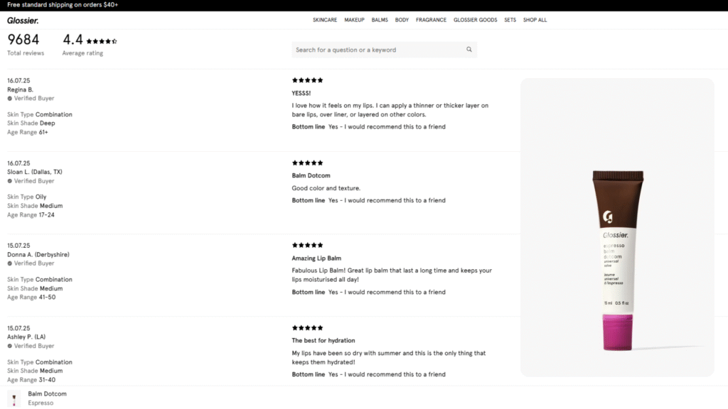 Opiniones de clientes como prueba social en tienda online
