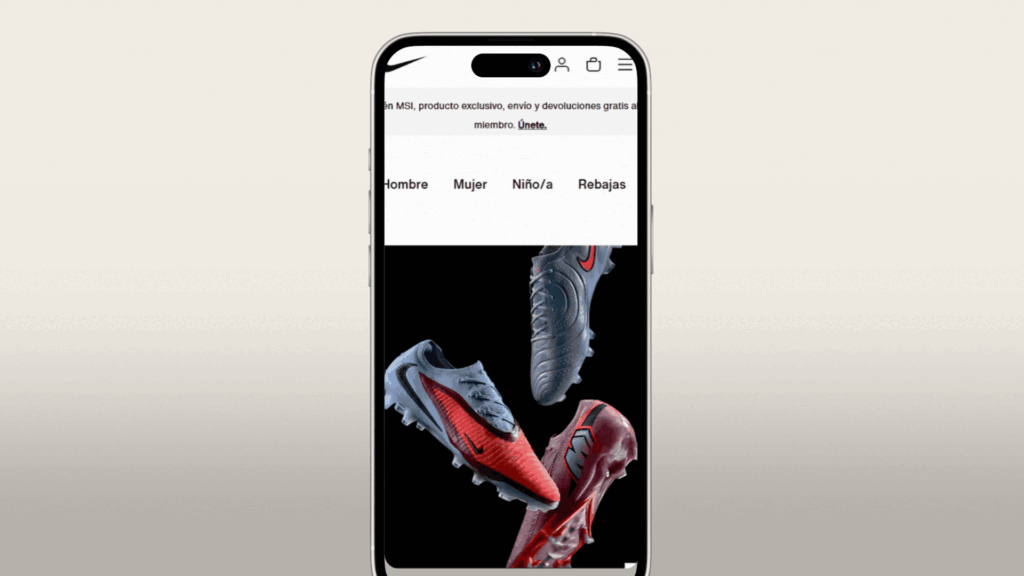 Diseño responsive de tienda online desde celular

